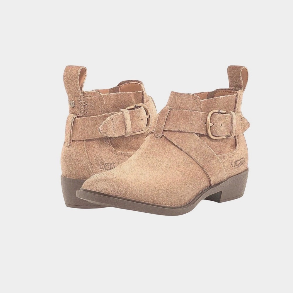 UGG Australia Booties | UGG Ankle Boots Brown Suede Leather Women's Sz 9.5